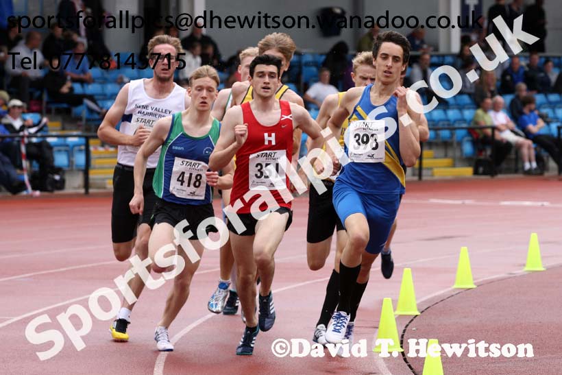 Mens under-20s 800 metres, Northern Championships, Sport City, Manchester. Photo: David T. Hewitson/Sports for All Pics